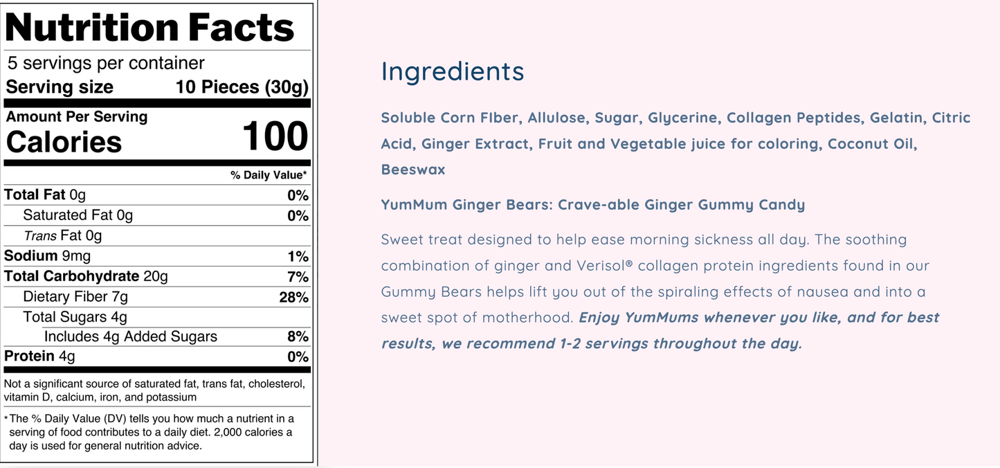 YumMum™ Ginger Gummy Bears